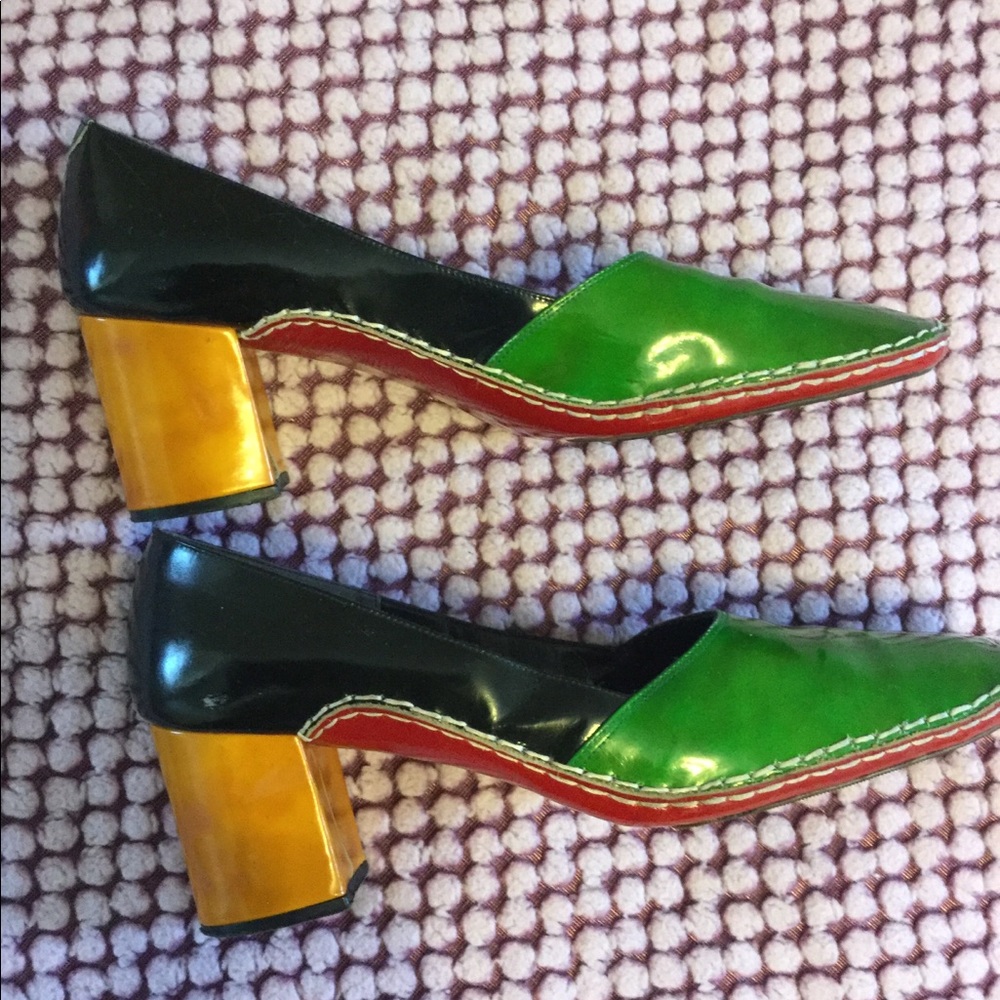 Retro Andrew Geller square toe heels